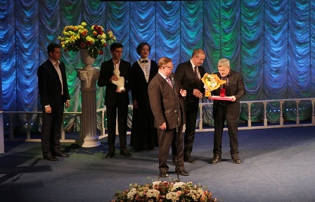 Писатель Анатолий Байбородин во время церемонии награждения
© Официальный сайт правительства Иркутской области